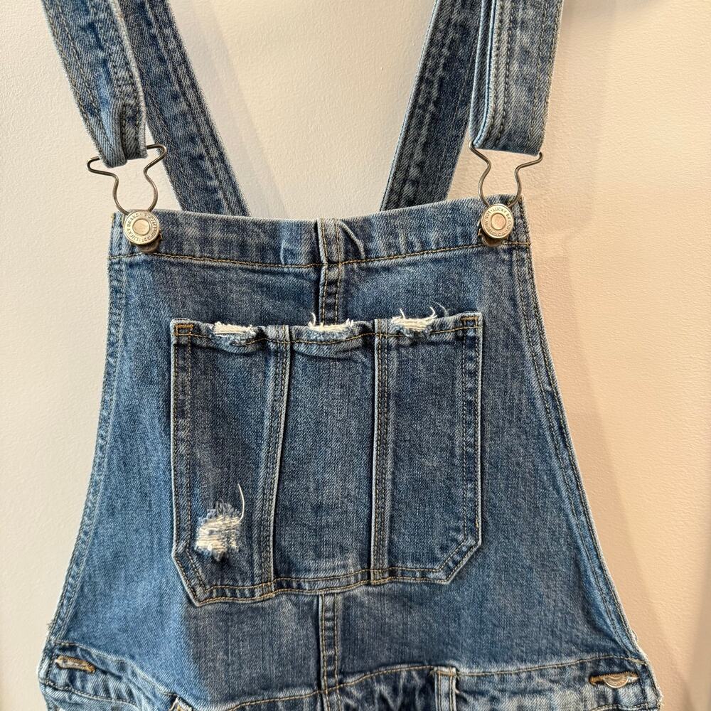 Lucky Brand Women’s Cropped Denim Overalls Size S - Picture 5 of 8